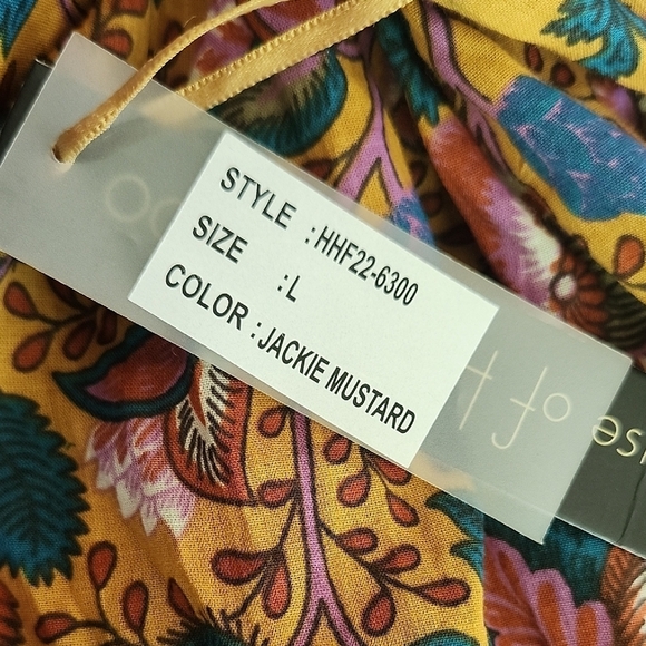 House of Harlow 1960 Floral Midi Dress Size Large Boho Ruffle Hem NWT - Picture 11 of 11